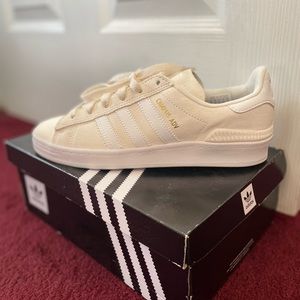 Adidas Campus ADV White & Gold Shoes